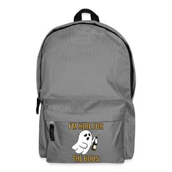 Ici pour les huées - Halloween 2025 - Sac à dos - gris éléphant - Devant