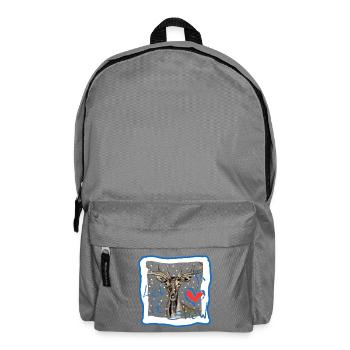 Hirschmotiv let it snow  - Rucksack - Mittelgrau - Vorne