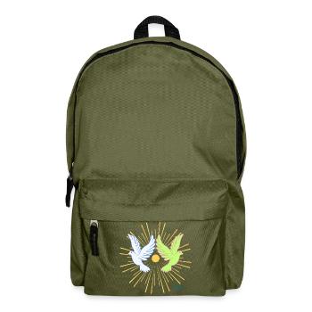 Colombes au lever du soleil Graphique - Sac à dos - vert olive - Devant