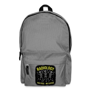 Radiology Posing Skeletons "You Pose - We Expose" - Backpack - elephant grey - Front