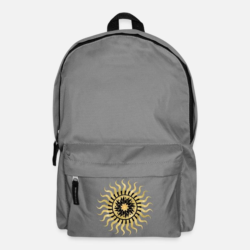 Soleil doré mandala floral - Sac à dos - gris éléphant