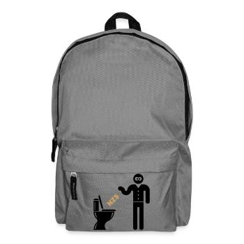NZS In’s Klo, In Die Toilette! Gegen Rechts POS 2C - Rucksack - Mittelgrau - Vorne
