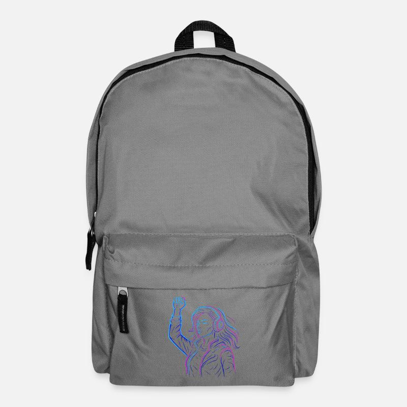 Neon Rebellion – Cyberpunk Energy Design - Backpack - elephant grey