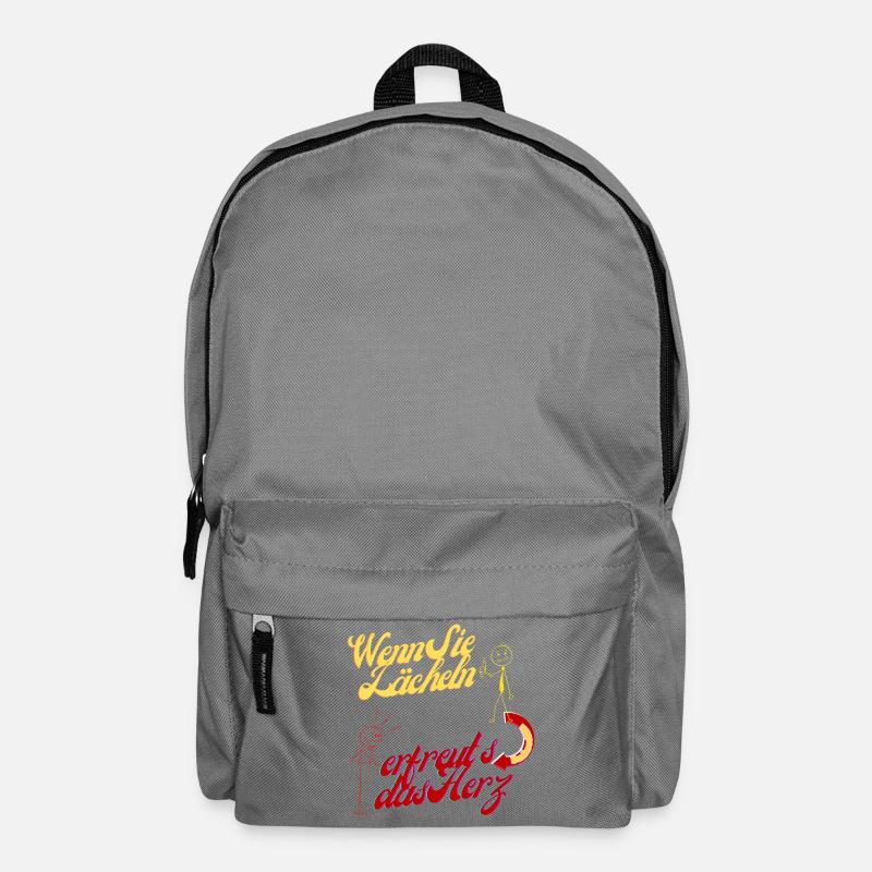 Wenn Sie lächeln  erfreut's das Herz - Rucksack - Mittelgrau