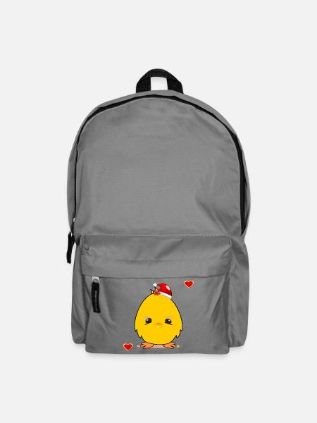 Weihnachtsküken Weihnachten Herz - Rucksack - Mittelgrau