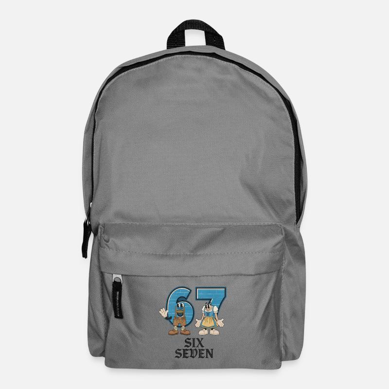 6 7 Sechs Sieben Meme - Rucksack - Mittelgrau