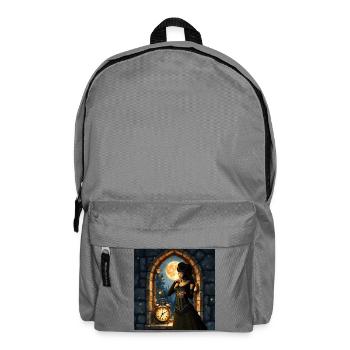 Victorian moon in stone tower - Backpack - elephant grey - Front