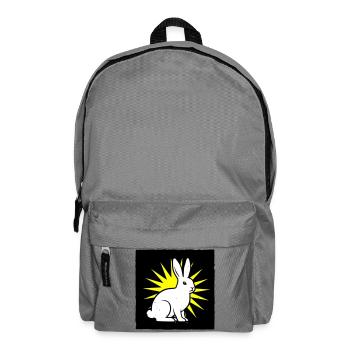 Cool bunny in punk rock & pop art style - Backpack - elephant grey - Front