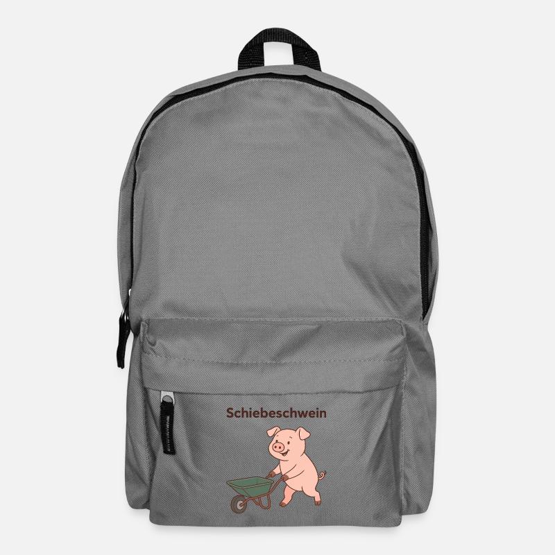 Schiebeschwein - Rucksack - Mittelgrau