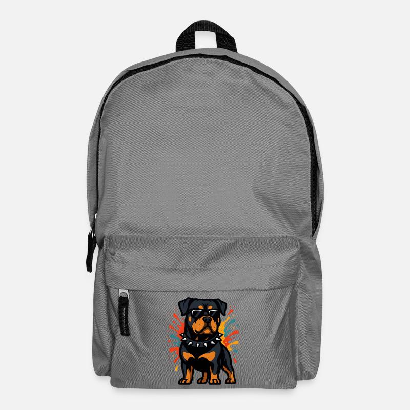 Rottweiler dog with color explosion - Backpack - elephant grey