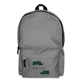 Graffiti "Unique but not nice" trend color - Backpack - elephant grey - Front