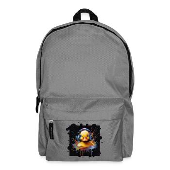 Music Rubber Duck - Motif d’animal amusant avec casque - Sac à dos - gris éléphant - Devant