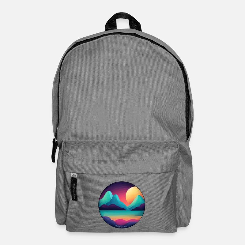 Mountain Sunset Lake - Backpack - elephant grey