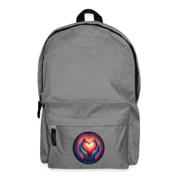 Heart in Hand - Backpack - elephant grey - Front