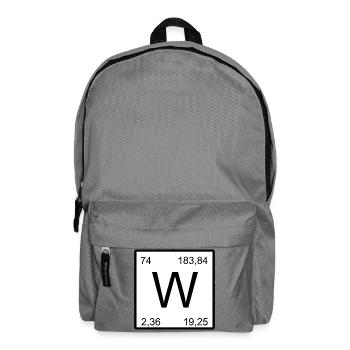 Wolfram W Symbol in Periodic Table Design - Backpack - elephant grey - Front