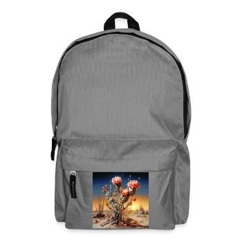 Kaktusblüten im Sonnenuntergang - Rucksack - Mittelgrau - Vorne