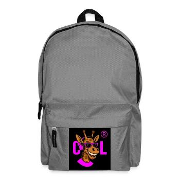 DJ girafe néon avec accessoires roses - Sac à dos - gris éléphant - Devant