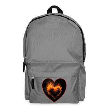 Heart of Flames as a declaration of love - Backpack - elephant grey - Front