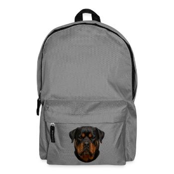 Portrait du visage du rottweiler - Sac à dos - gris éléphant - Devant