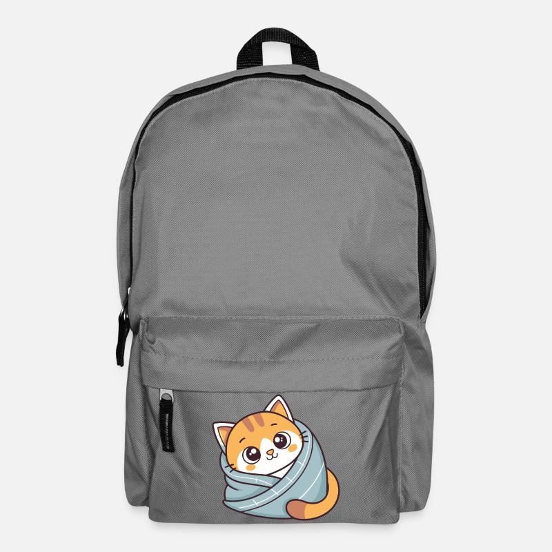 Chaton doux echarpe bleue - Sac à dos - gris éléphant