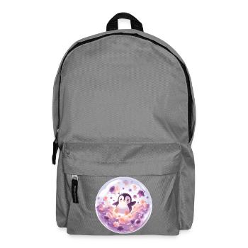 Penguin in bubble ball - Backpack - elephant grey - Front