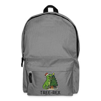 Tree-Rex – Ugly Christmas Style - Rucksack - Mittelgrau - Vorne