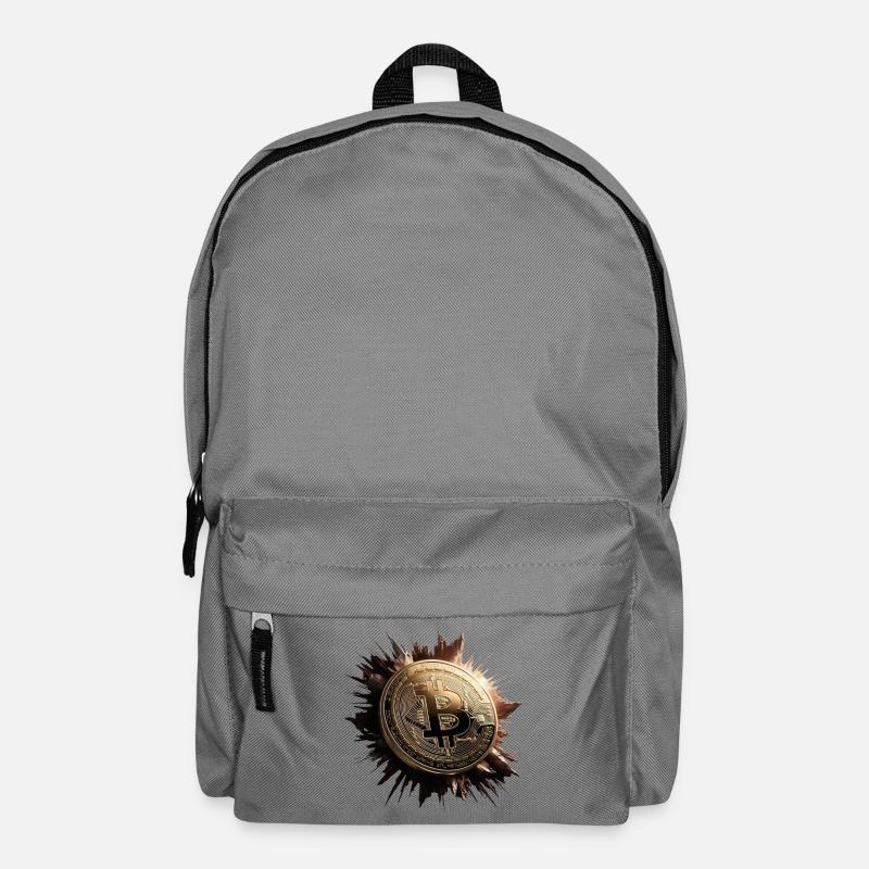 Bitcoin Münzkunst Explosion - Rucksack - Mittelgrau