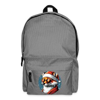 Fuchs Santa Look mit Sonnenbrille - Rucksack - Mittelgrau - Vorne