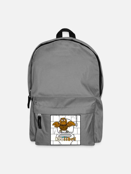 Klolibri – Lustiger Bad‑Vogel Cartoon (weiß) - Rucksack - Mittelgrau