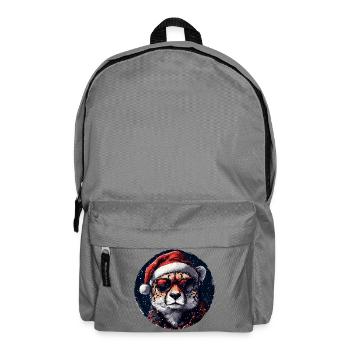 Leopard Santa with sunglasses - Backpack - elephant grey - Front