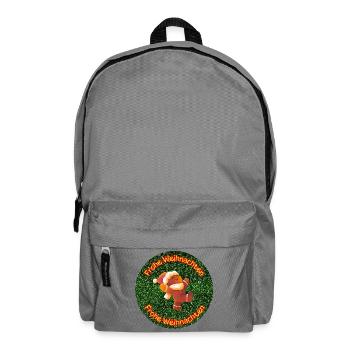 Gingerbread man wishes a Merry Christmas - Backpack - elephant grey - Front