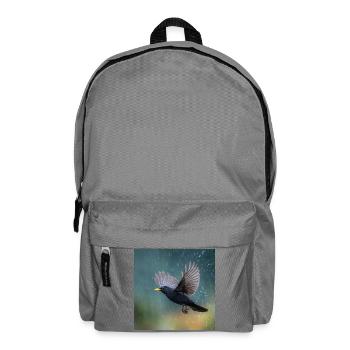 Merle noir sous la pluie Grive noire sous la pluie printanière - Sac à dos - gris éléphant - Devant
