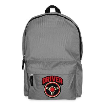 Emblème du volant Retro Driver Sport - Sac à dos - gris éléphant - Devant
