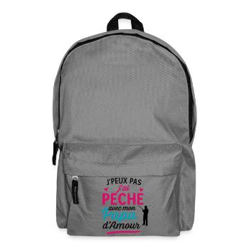 J'ai Pêche avec Papa d'Amour - Sac à dos - gris éléphant - Devant