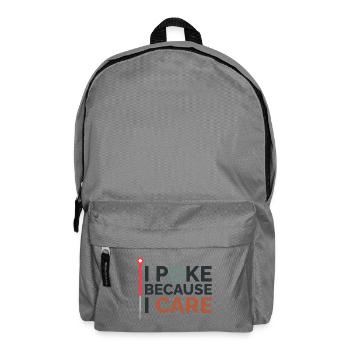 Akupunkteur Ich piekse, weil ich mich professionell fühle - Rucksack - Mittelgrau - Vorne