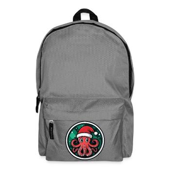 Pieuvre de Noël avec le Chapeau du Père Noël - Sac à dos - gris éléphant - Devant