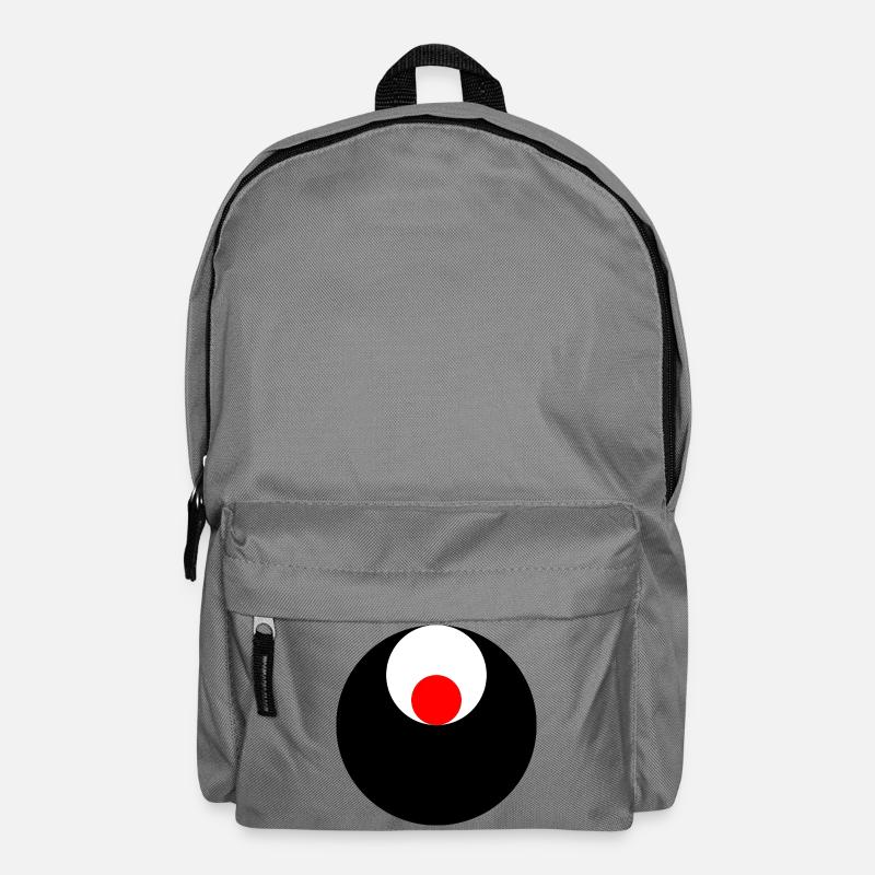 3 circles, black, white and red - Backpack - elephant grey