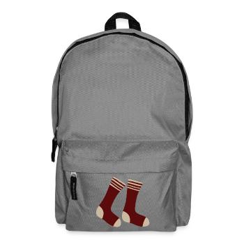Maroon gestreifte Zehensocken - Rucksack - Mittelgrau - Vorne