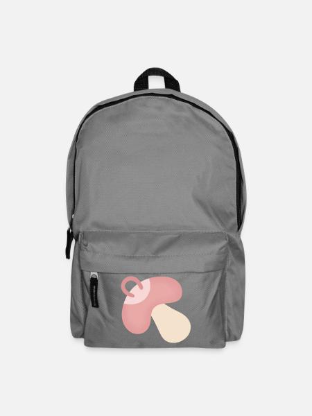 Rosa Schnuller - Rucksack - Mittelgrau