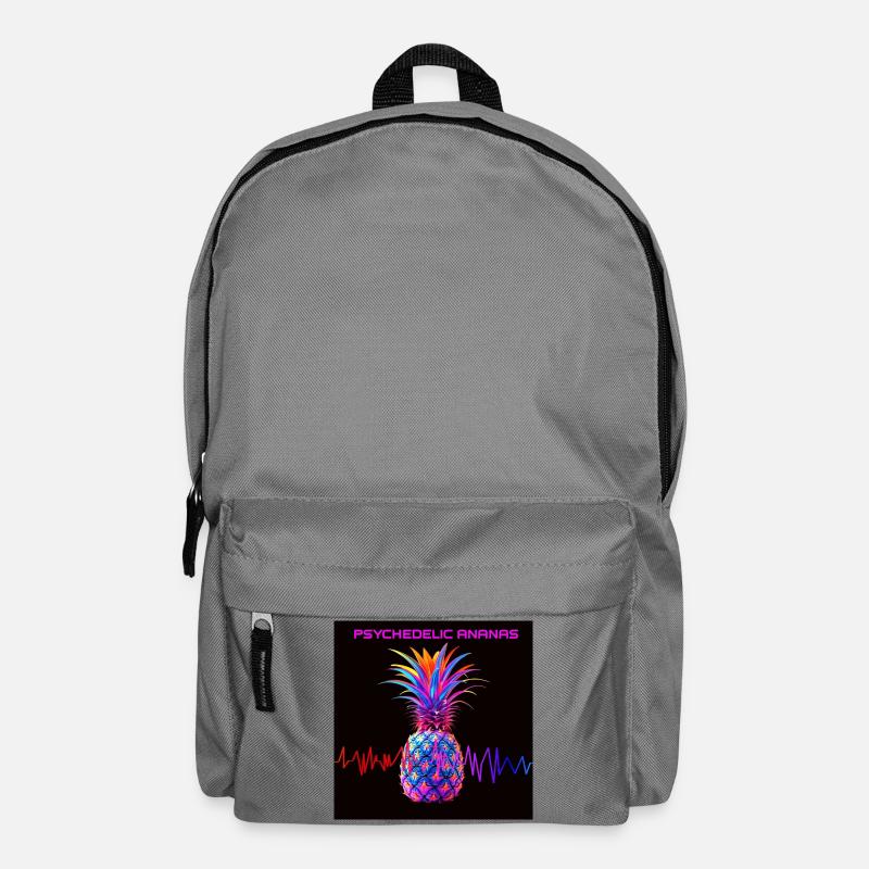 Psychedelischer Ananas Neonprint - Rucksack - Mittelgrau