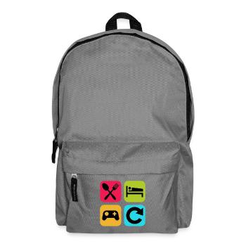 Mange Dors Gaming Répète Citation drôle Gamer - Sac à dos - gris éléphant - Devant