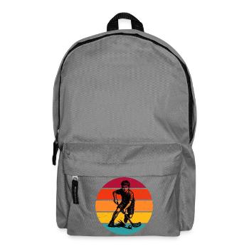 Floorball Fans aufgepasst schlichtes Statement - Rucksack - Mittelgrau - Vorne