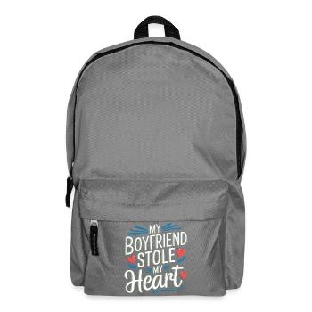 My Boyfriend Stole My Heart - Backpack - elephant grey - Front