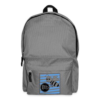 B for Bee Letters in Primary School - Backpack - elephant grey - Front