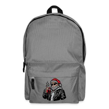 Biker Santa Coffee Break - Backpack - elephant grey - Front