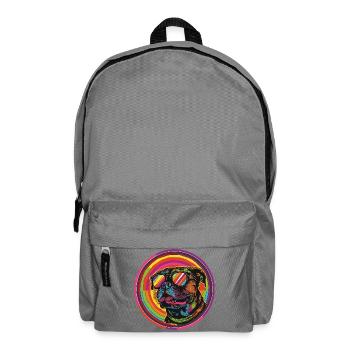 Bulldog with sunglasses - Backpack - elephant grey - Front