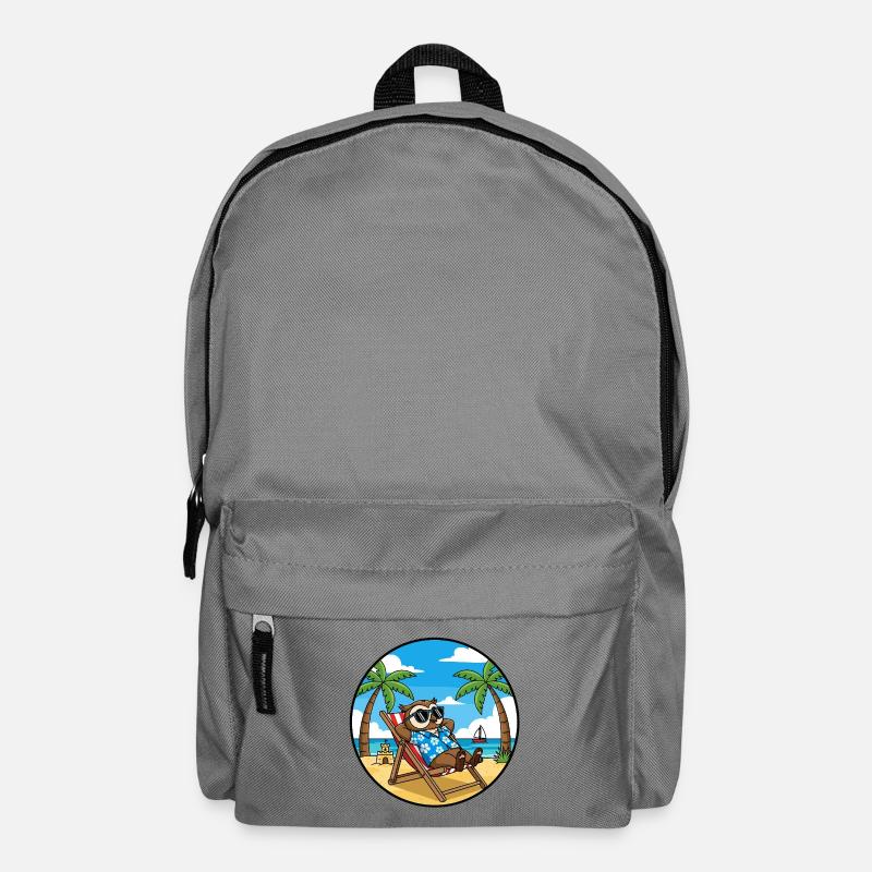 Coole Eulenstrandurlaub-Sommervibes - Rucksack - Mittelgrau