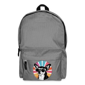 Chihuahua Retro-Radial mit Sonnenbrille - Rucksack - Mittelgrau - Vorne
