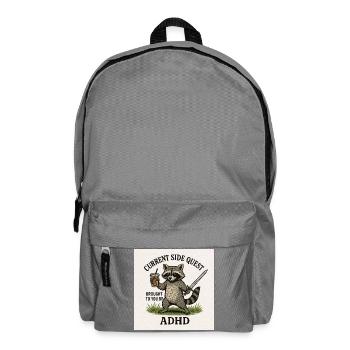 Raccoon Side Quest ADHD - Backpack - elephant grey - Front