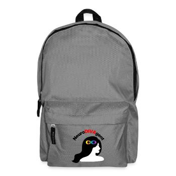 NeuroDivaGent as a superpower, neurodivergent - Backpack - elephant grey - Front